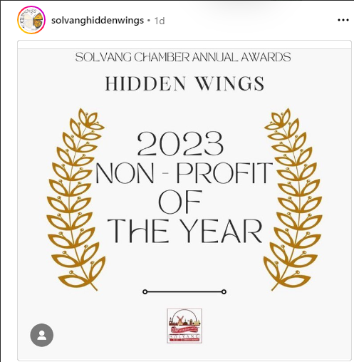 Solvang Chamber Annual Awards Hidden Wings 2023 Non-Profit of the Year